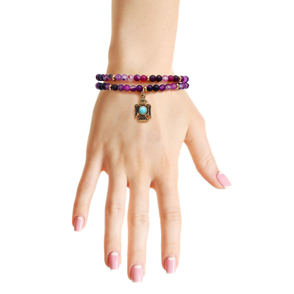 Purple Natural Stone Tunderbird Bracelet