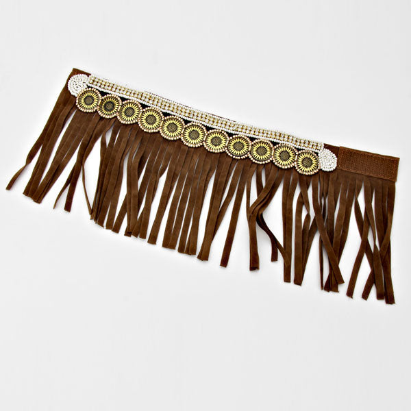 iLLASPARKZ 1-Pair Suede Fringe Anklet