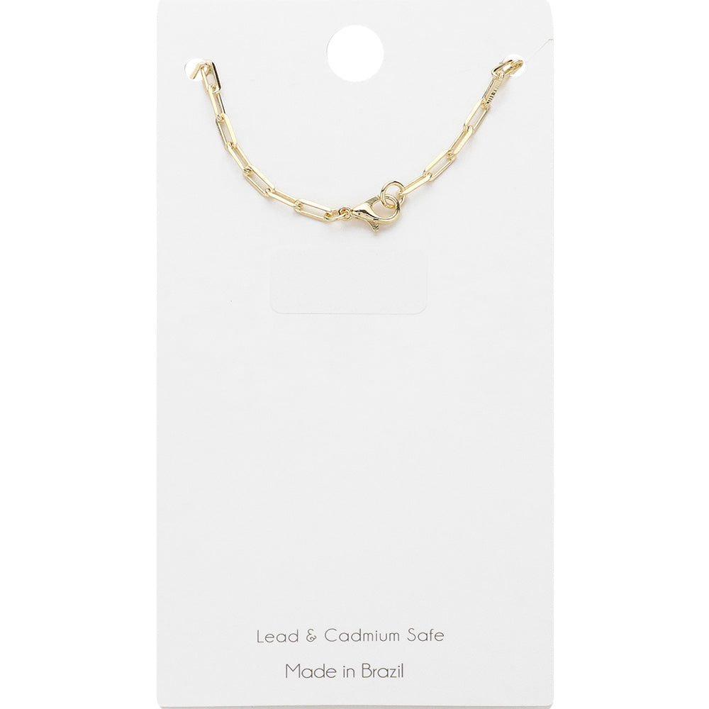 iLLASPARKZ 18K Gold Filled Paperclip Chain Anklet