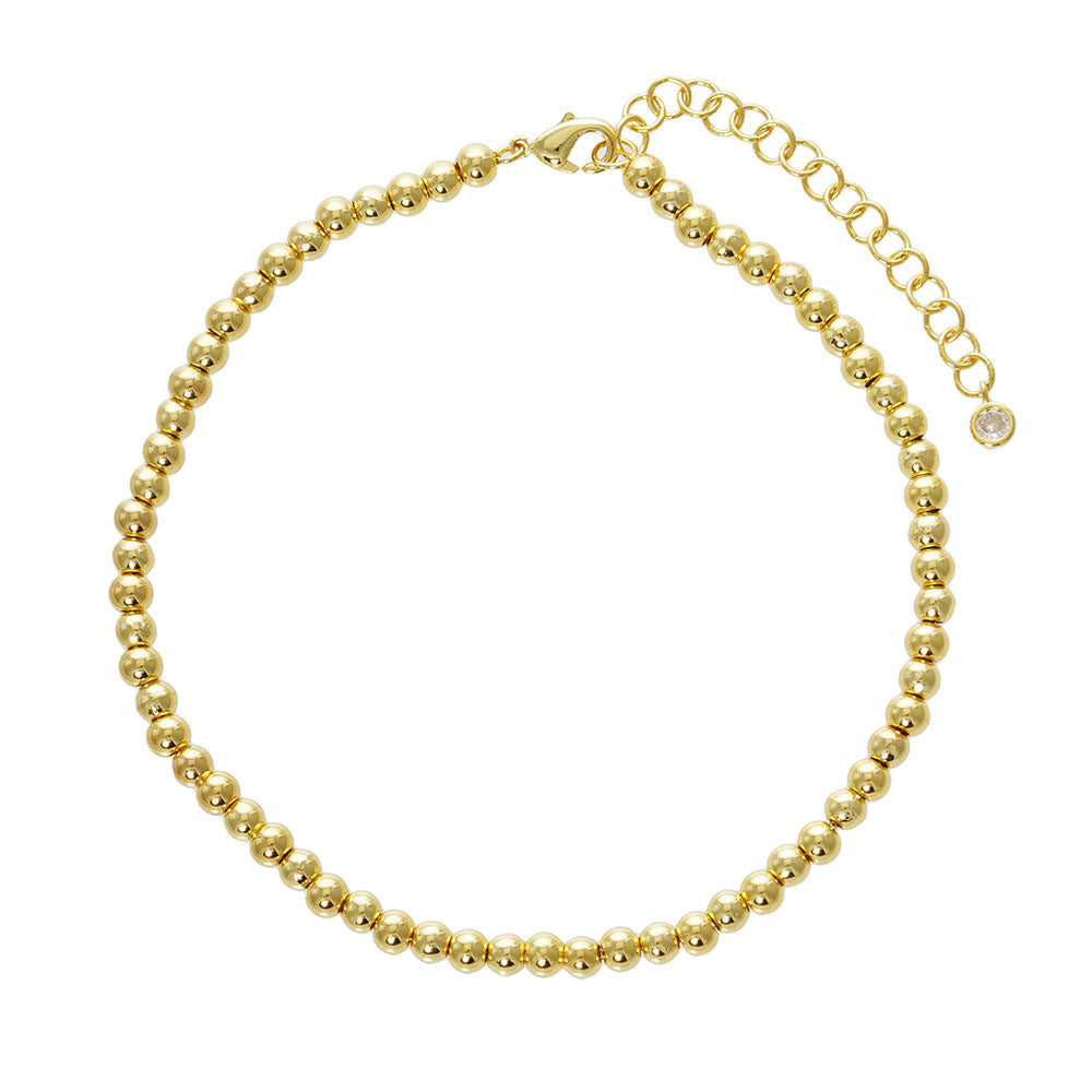 iLLASPARKZ Gold Dipped Metal Ball Anklet