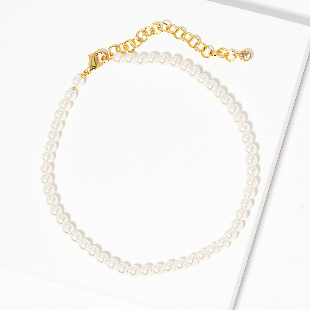 iLLASPARKZ Gold Dipped Pearl Anklet