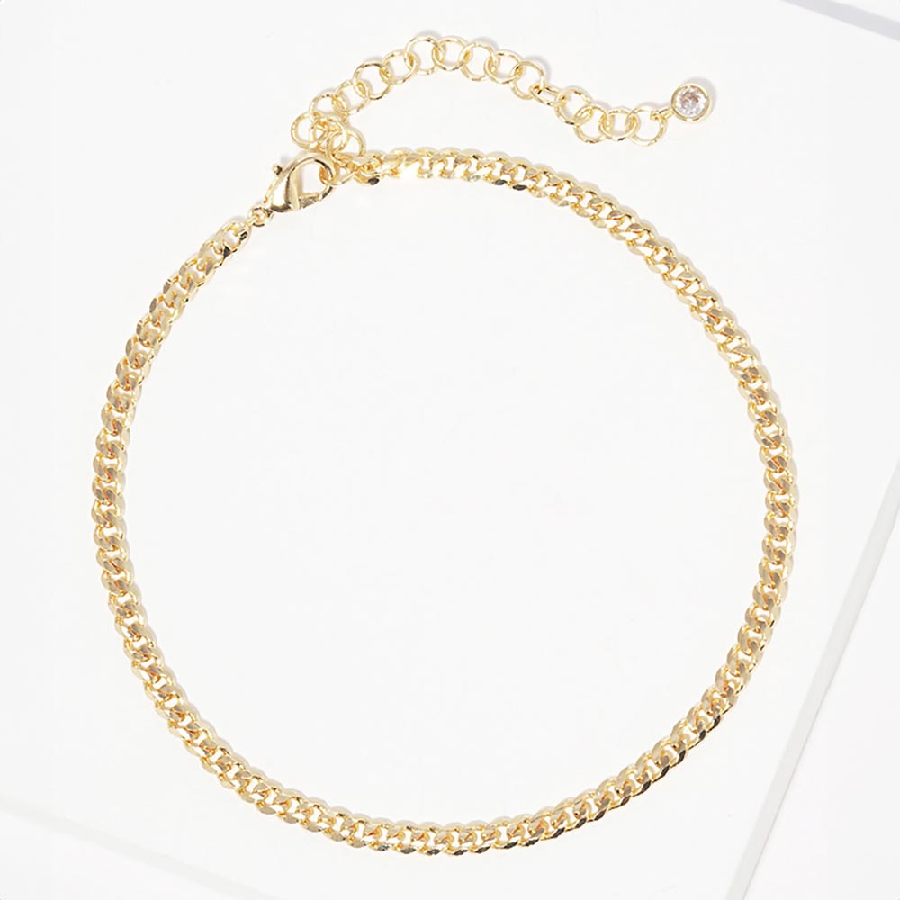 iLLASPARKZ Gold Dipped Metal Chain Anklet