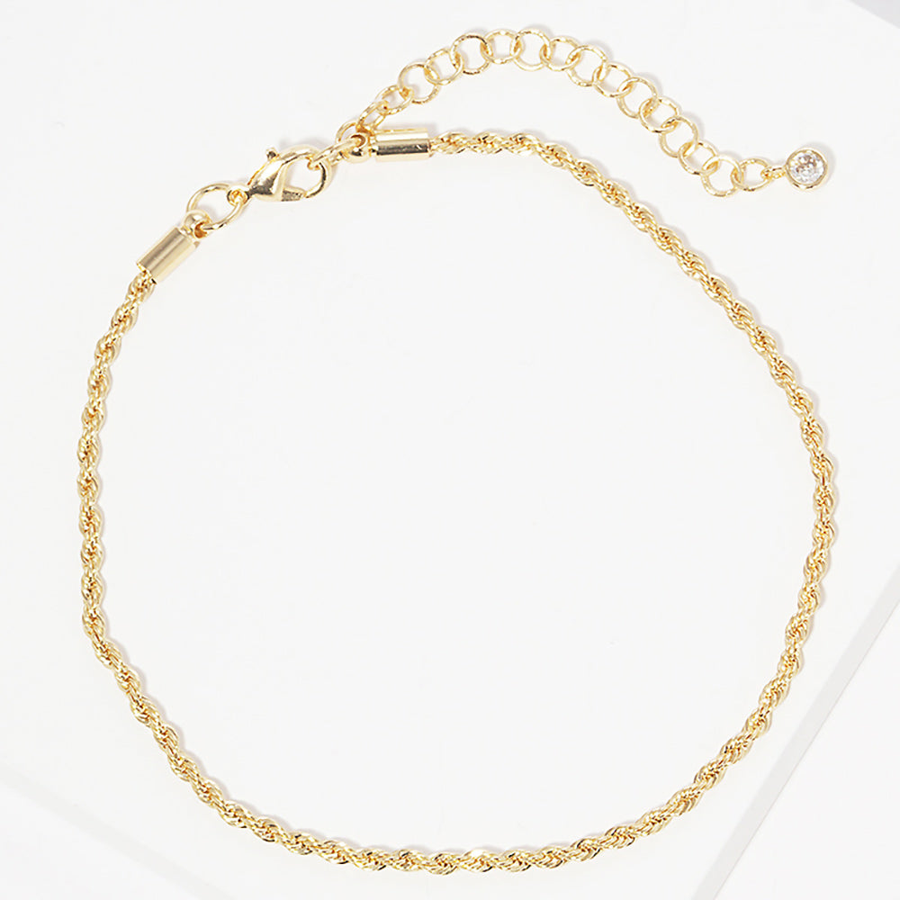 iLLASPARKZ Gold Dipped Metal Chain Anklet