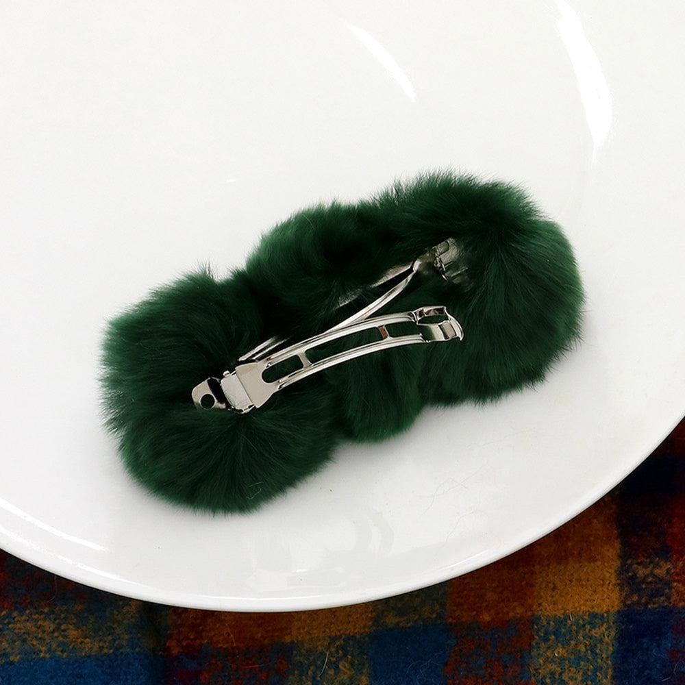 iLLASPARKZ Faux Fur Triple Pom Pom Barrette