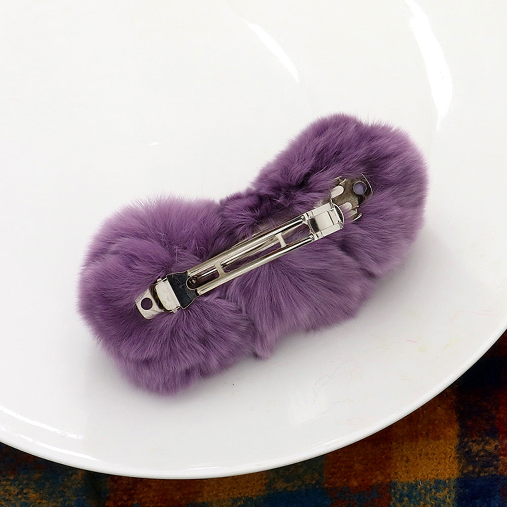 iLLASPARKZ Faux Fur Triple Pom Pom Barrette