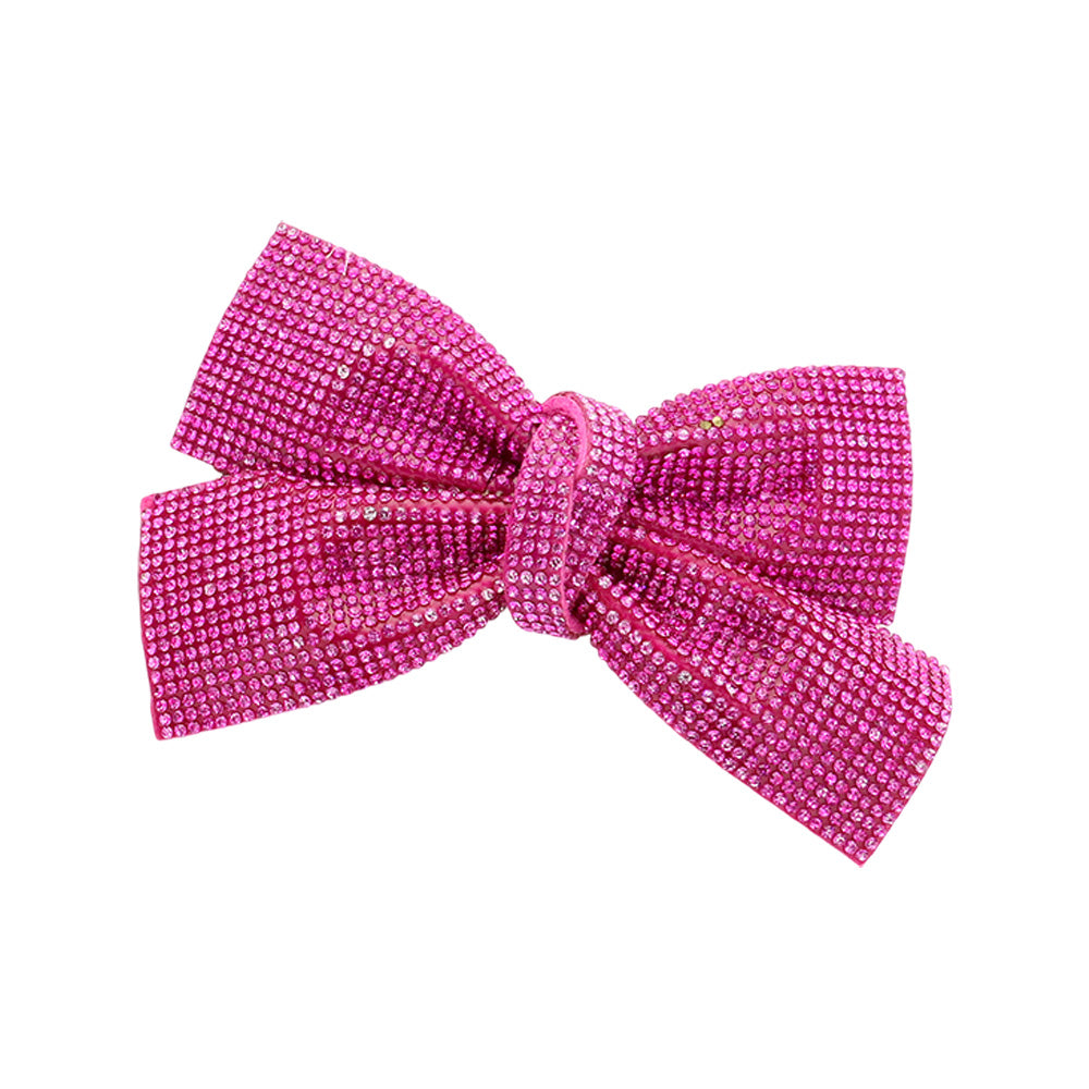 iLLASPARKZ Sparkly Rhinestone Bow Hair Barrette