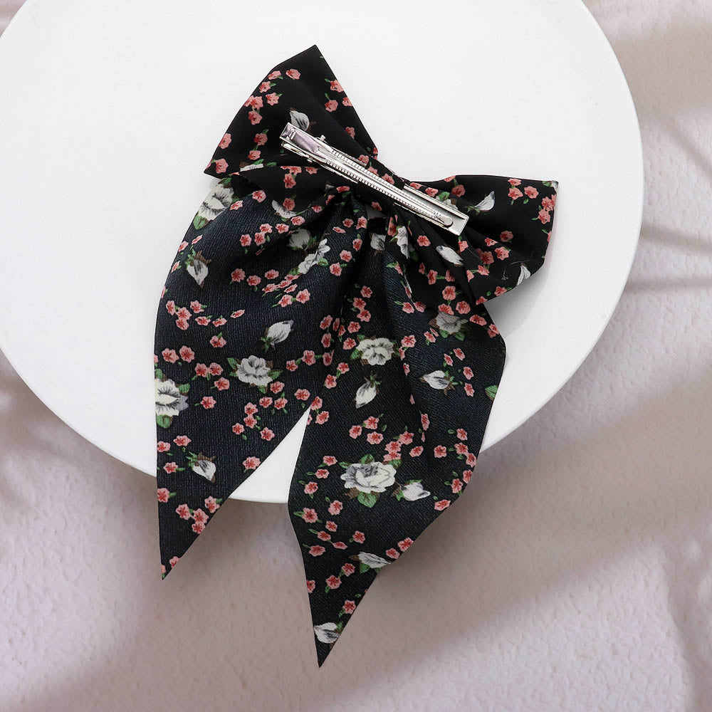 iLLASPARKZ Floral Print Bow Barrette