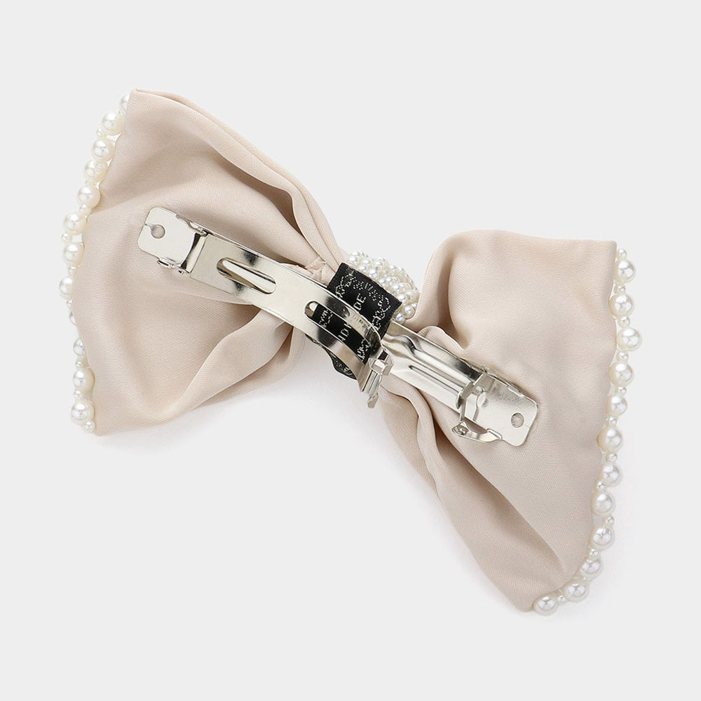 iLLASPARKZ Pearl Pointed Bow Barrette