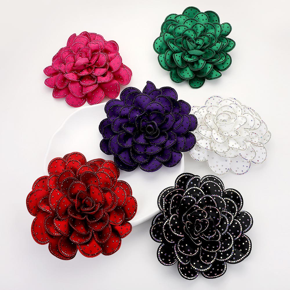 iLLASPARKZ Bling Studded Flower Brooch / Hair Clip