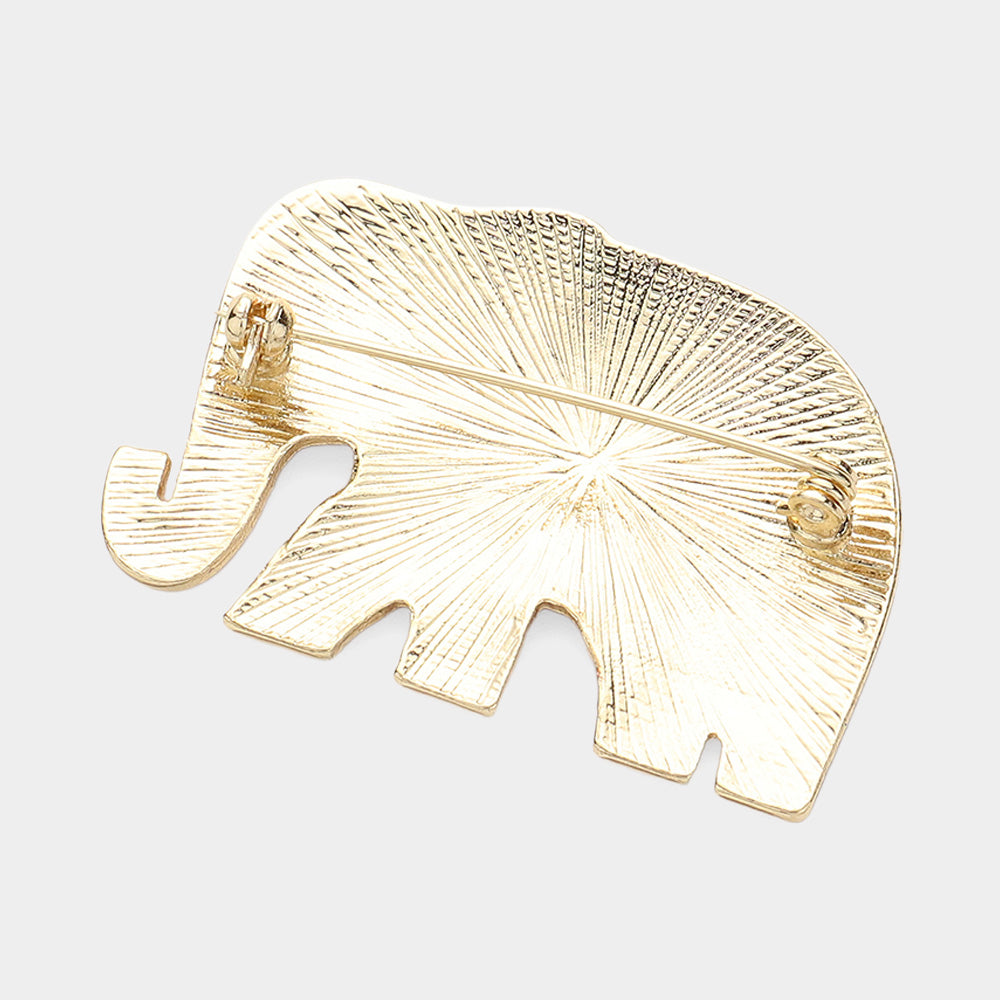 iLLASPARKZ Stone Paved Enamel American USA Republican Elephant Pin Brooch