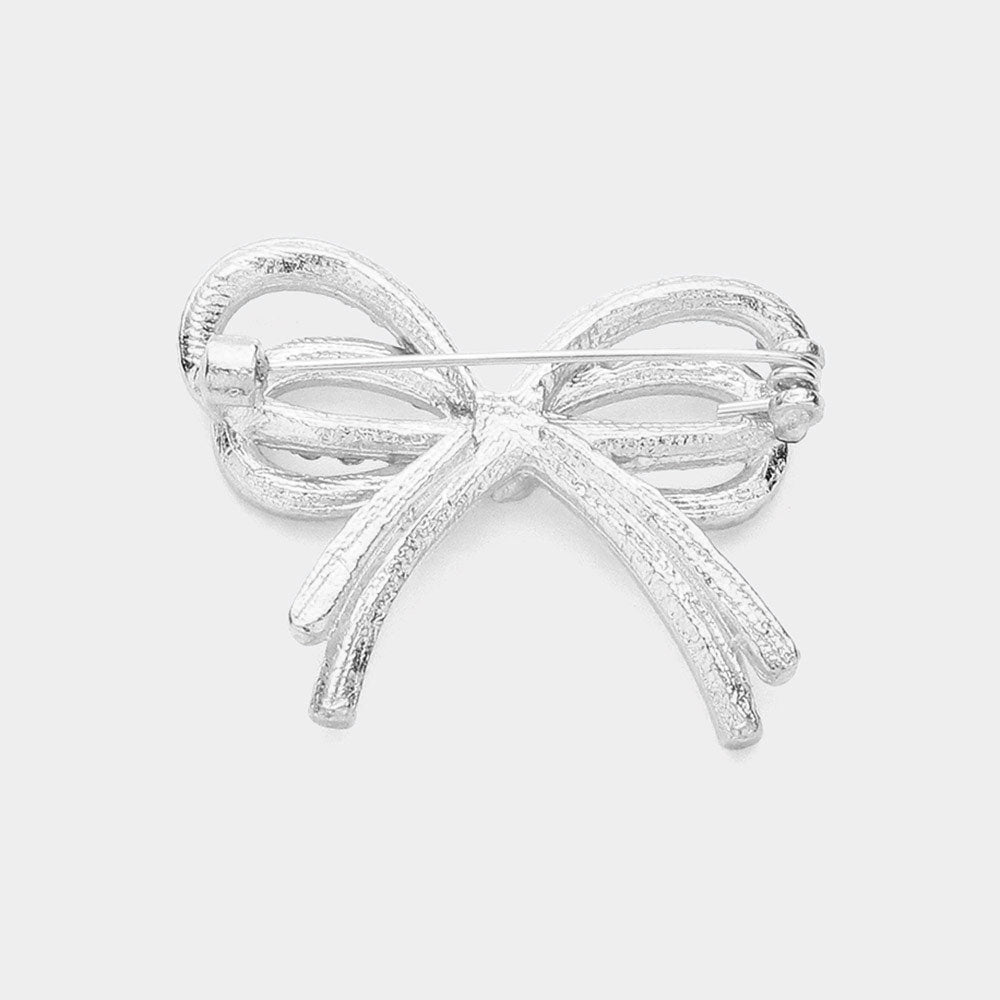 iLLASPARKZ Rhinestone Paved Bow Pin Brooch