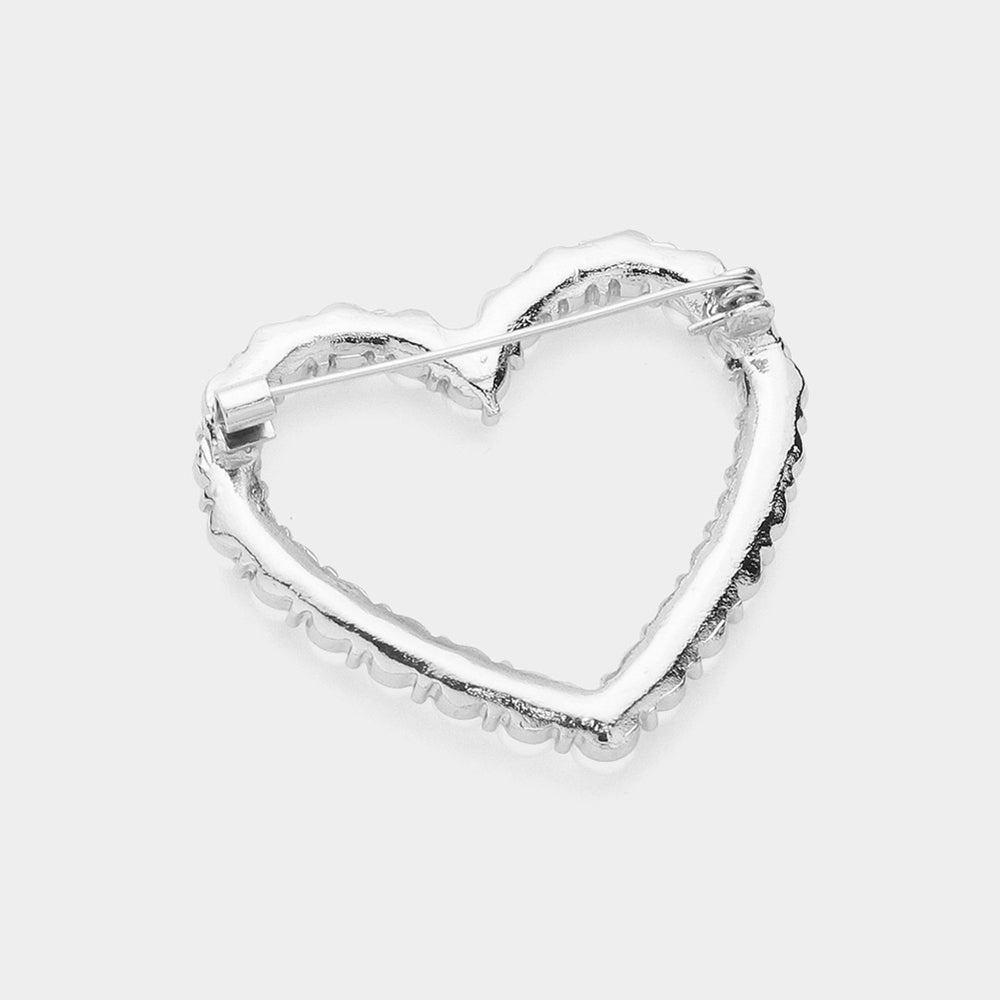 iLLASPARKZ Pearl Open Heart Pin Brooch