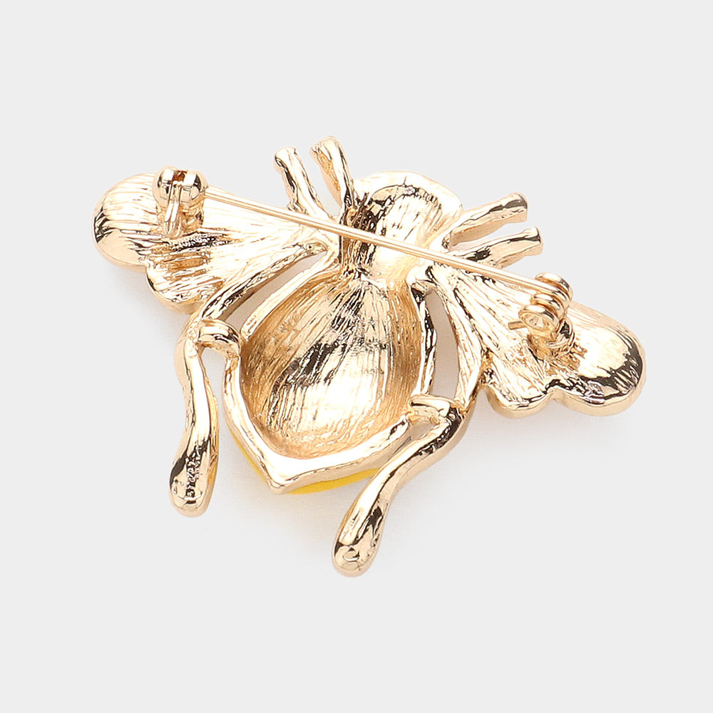 iLLASPARKZ Crystal Honey Bee Brooch