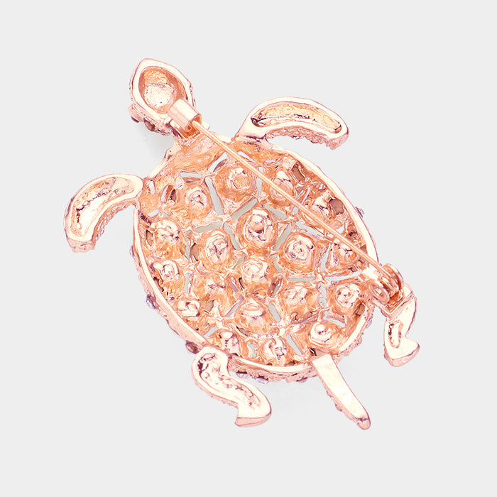 iLLASPARKZ Crystal Pave Turtle Pin Brooch