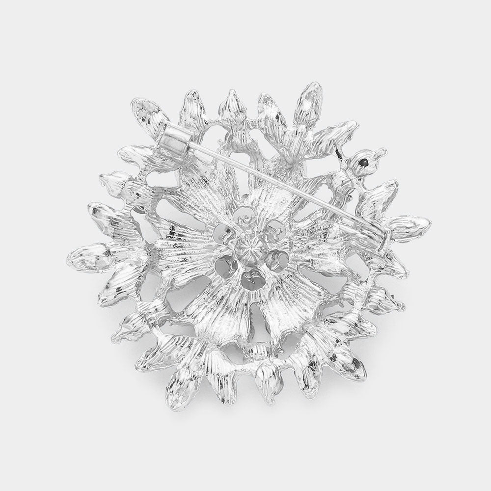 iLLASPARKZ Bubble Stone Cluster Snowflake Pin Brooch