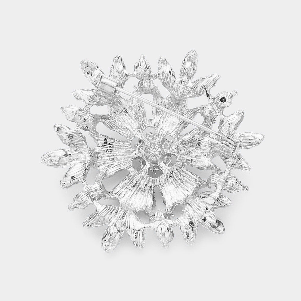 iLLASPARKZ Bubble Stone Cluster Snowflake Pin Brooch