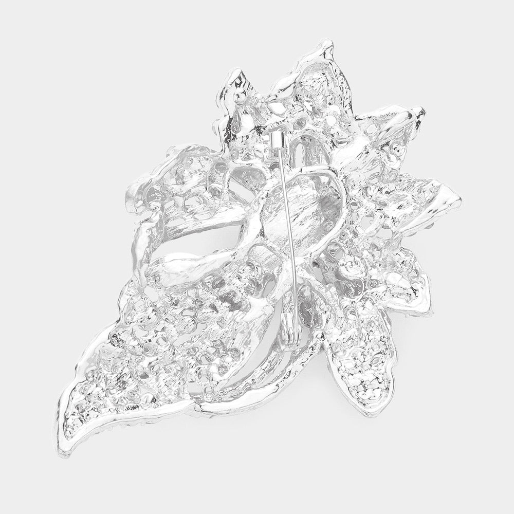 iLLASPARKZ Floral Crystal Pave Bouquet Brooch / Pendant