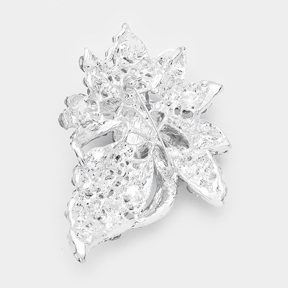 iLLASPARKZ Floral Crystal Pave Bouquet Brooch / Pendant