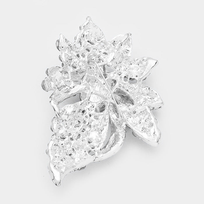 iLLASPARKZ Floral Crystal Pave Bouquet Brooch / Pendant