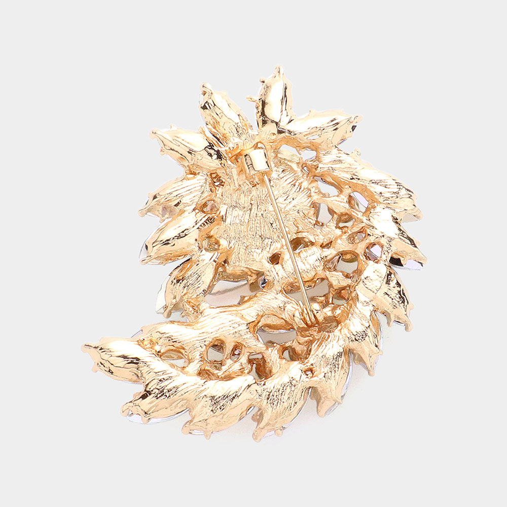 iLLASPARKZ Glass crystal marquise cluster brooch / pendant