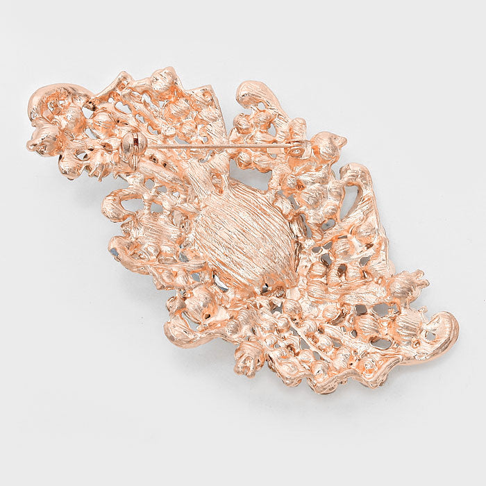 iLLASPARKZ Crystal Oval Accented Bouquet Pin Brooch