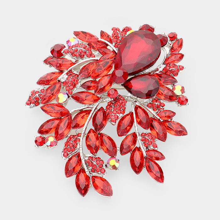 iLLASPARKZ Floral Crystal Rhinestone Bouquet Brooch / Pendant