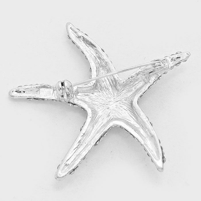 iLLASPARKZ Stone Paved Starfish Pin Brooch