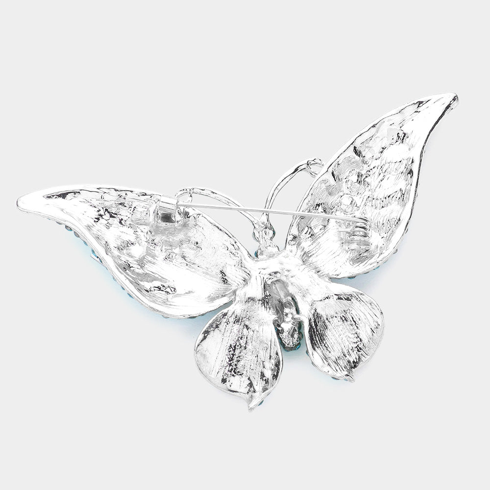 iLLASPARKZ Glass Crystal Butterfly Pin Brooch