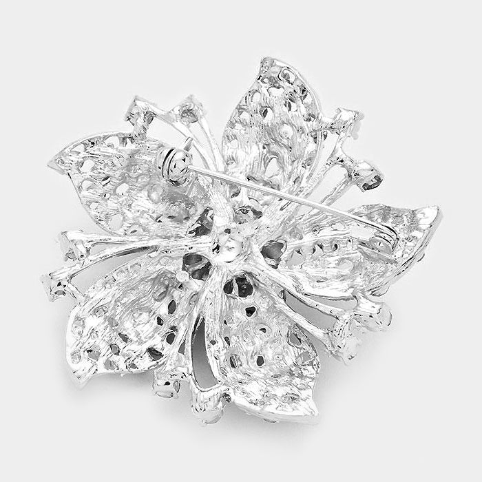 iLLASPARKZ Crystal Rhinestone Flower Pin Brooch