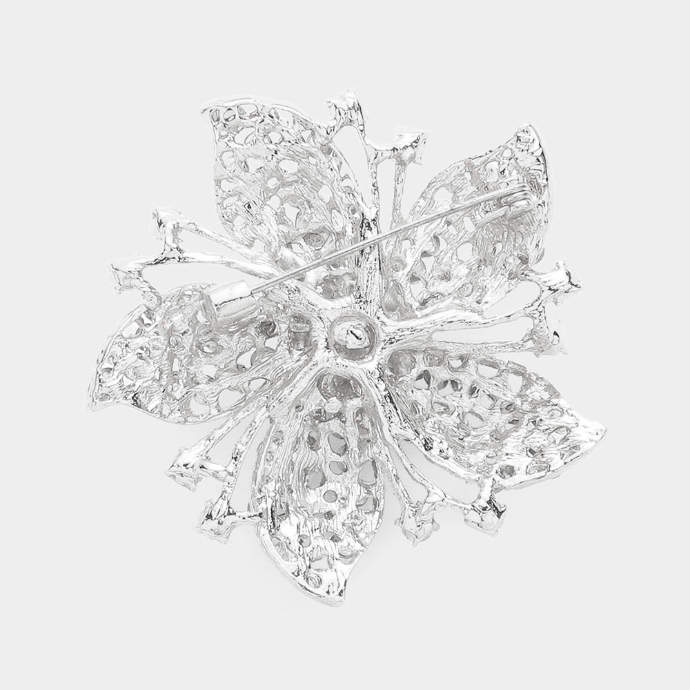 iLLASPARKZ Crystal Rhinestone Flower Pin Brooch