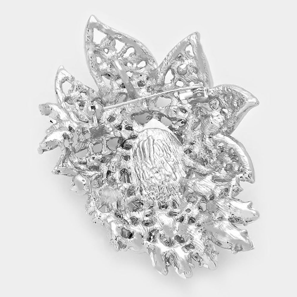 iLLASPARKZ Crystal Rhinestone Petal Brooch / Pendant