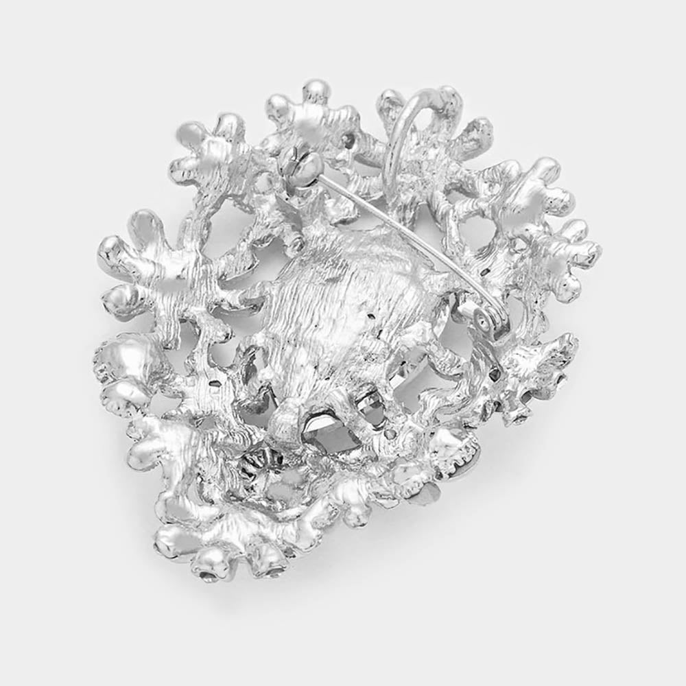 iLLASPARKZ Glass Crystal Flower Cluster Brooch / Pendant