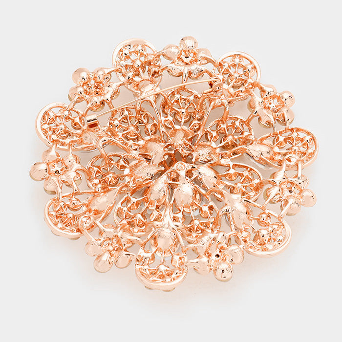 iLLASPARKZ Oversized Flower Crystal Pave Pin Brooch