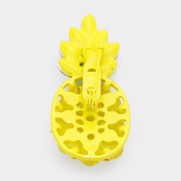 iLLASPARKZ Crystal Pave Pineapple Brooch