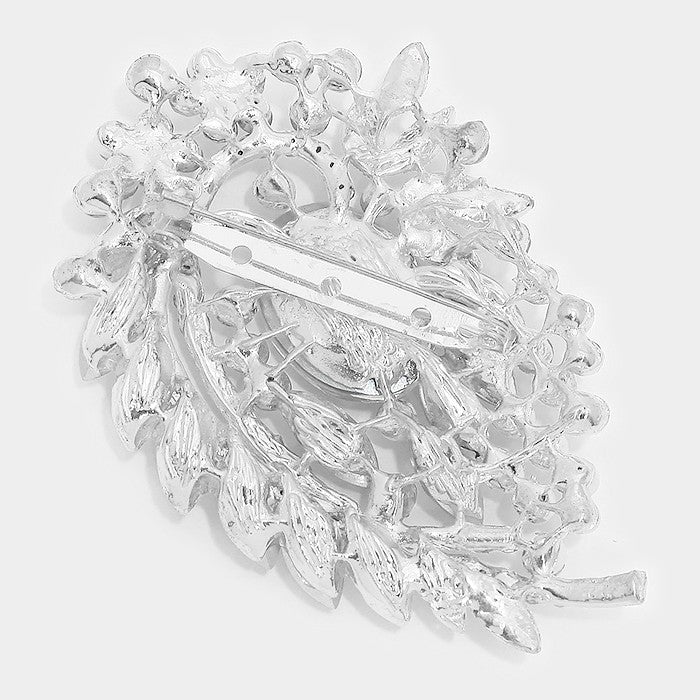 iLLASPARKZ Oval Stone Accented Bouquet Pin Brooch / Pendant