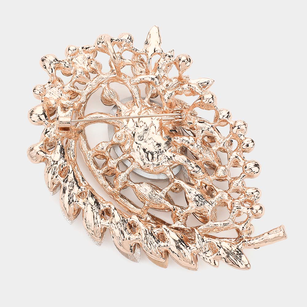 iLLASPARKZ Oval Stone Accented Bouquet Pin Brooch