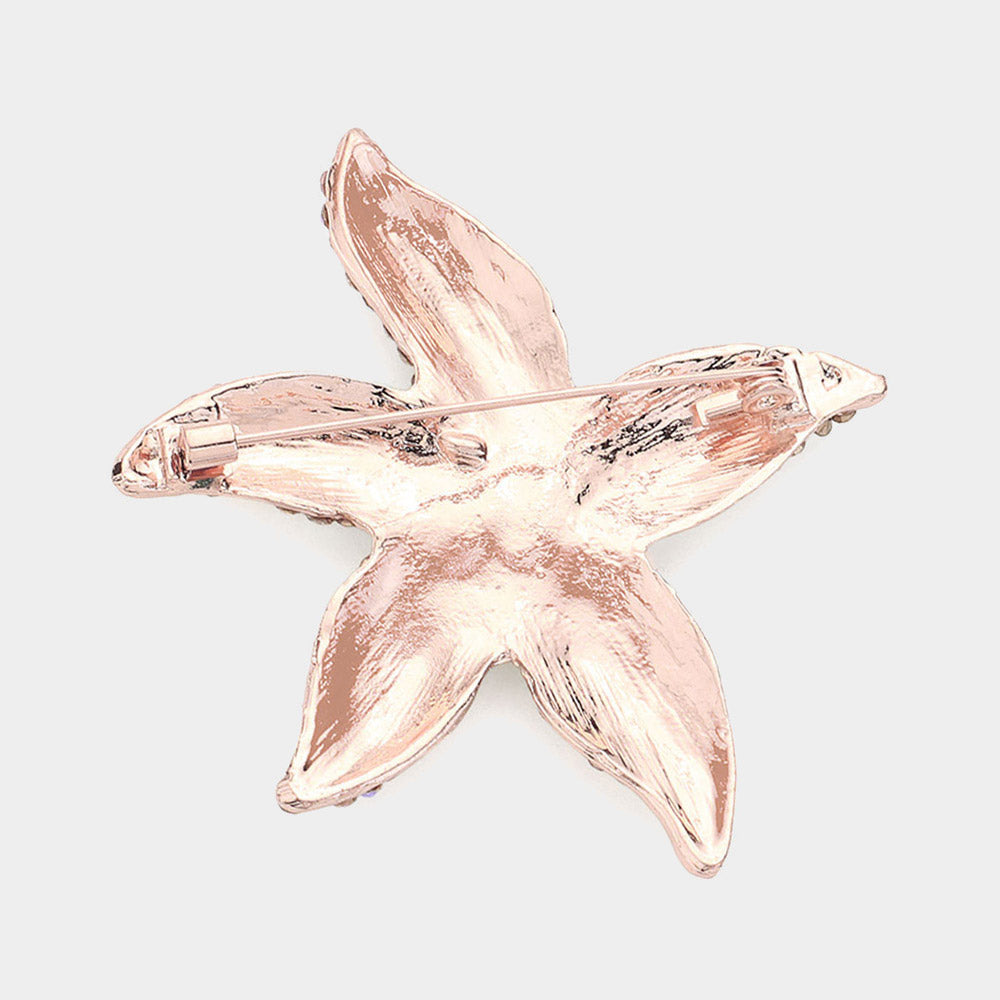 iLLASPARKZ Crystal Rhinestone Starfish Pin Brooch