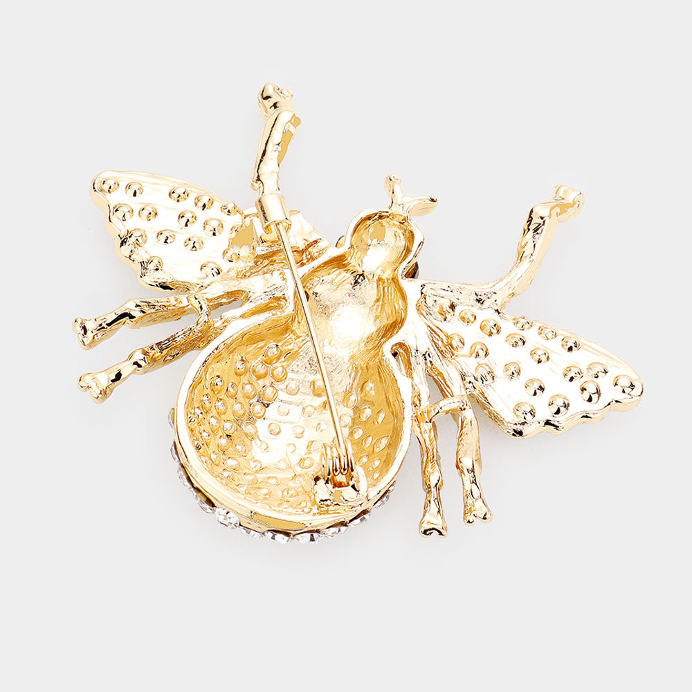 iLLASPARKZ Crystal Rhinestone Pave Bug Pin Brooch