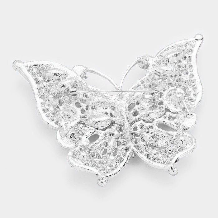 iLLASPARKZ Glass Crystal Butterfly Pin Brooch