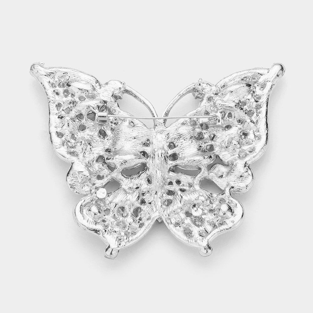 iLLASPARKZ Glass Crystal Butterfly Pin Brooch