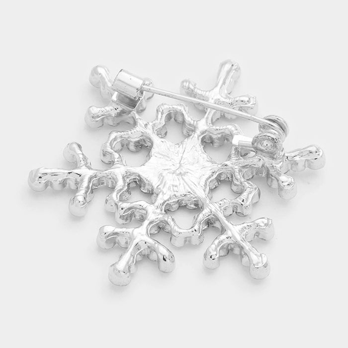 iLLASPARKZ Rhinestone snowflake brooch