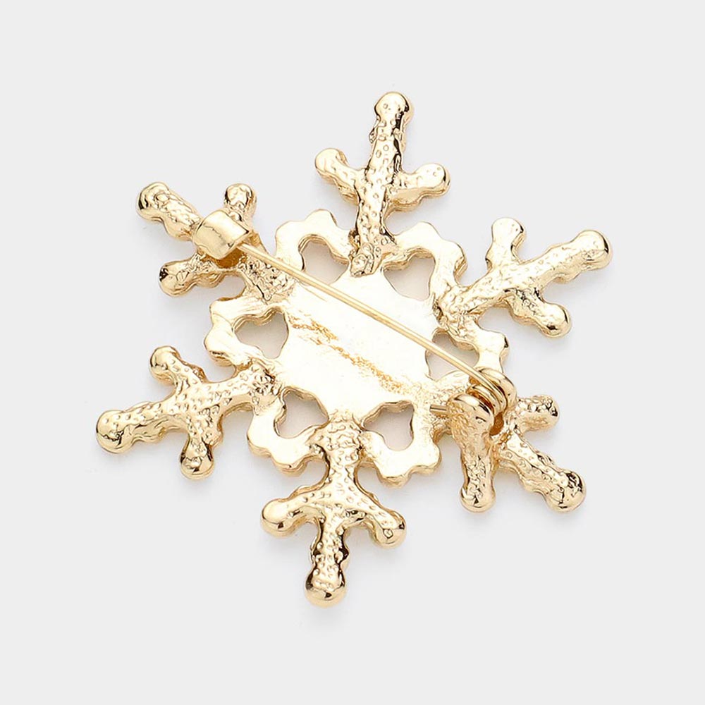 iLLASPARKZ Rhinestone Snowflake Pin Brooch