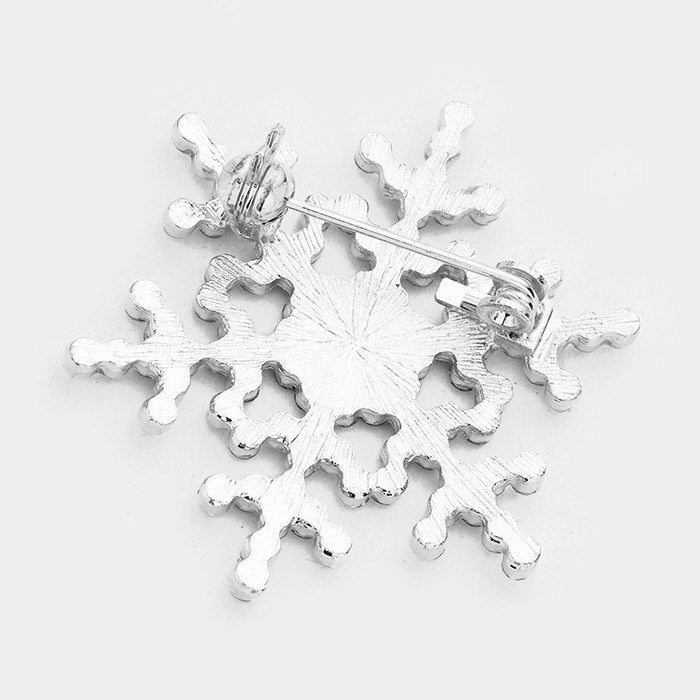 iLLASPARKZ Rhinestone Snowflake Pin Brooch