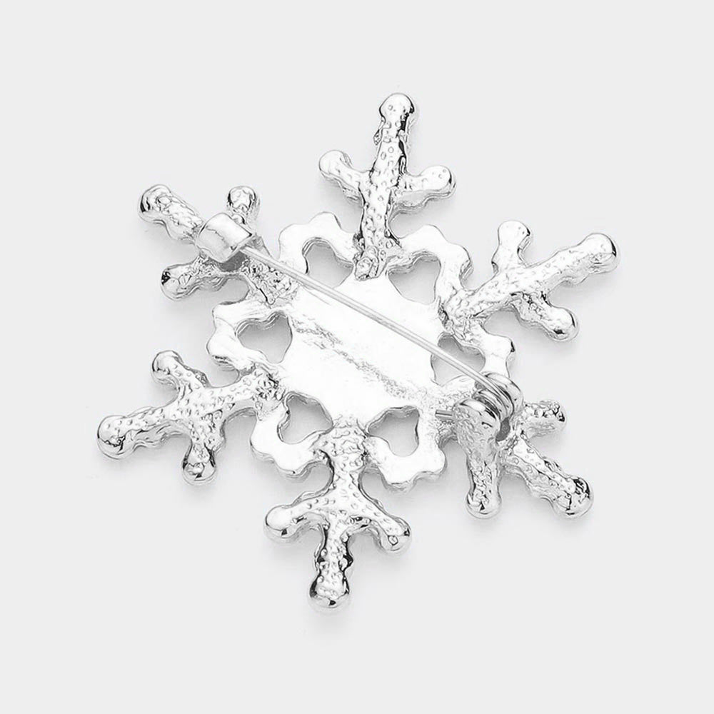 iLLASPARKZ Rhinestone Snowflake Pin Brooch