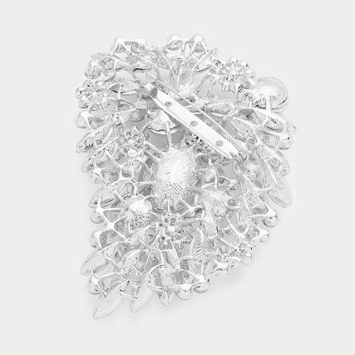 iLLASPARKZ Oversize Multi Stone Floral Pin Brooch