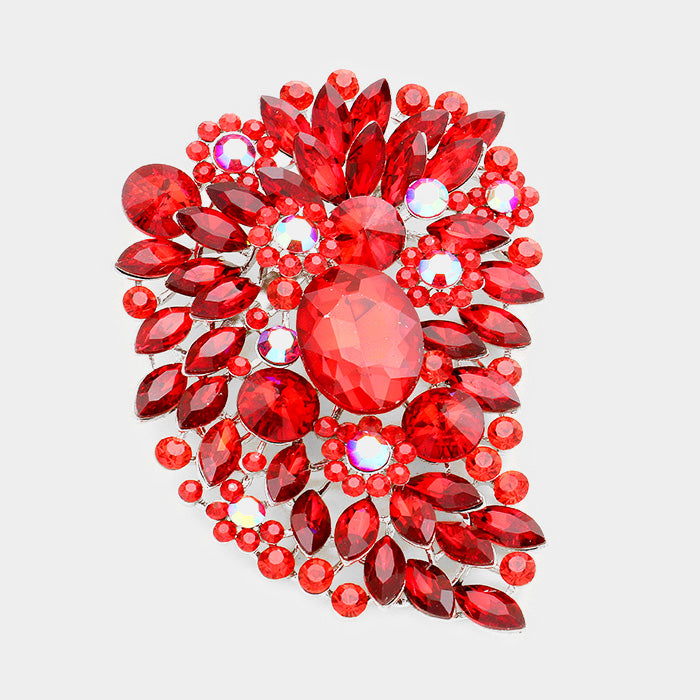 iLLASPARKZ Oversize Multi Stone Floral Pin Brooch