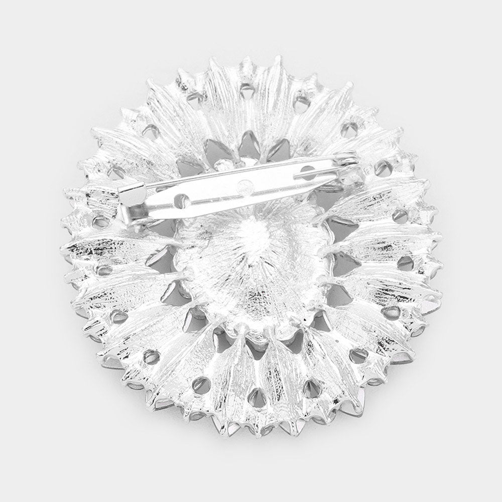 iLLASPARKZ Marquise Crystal Statement Flower Pin Brooch