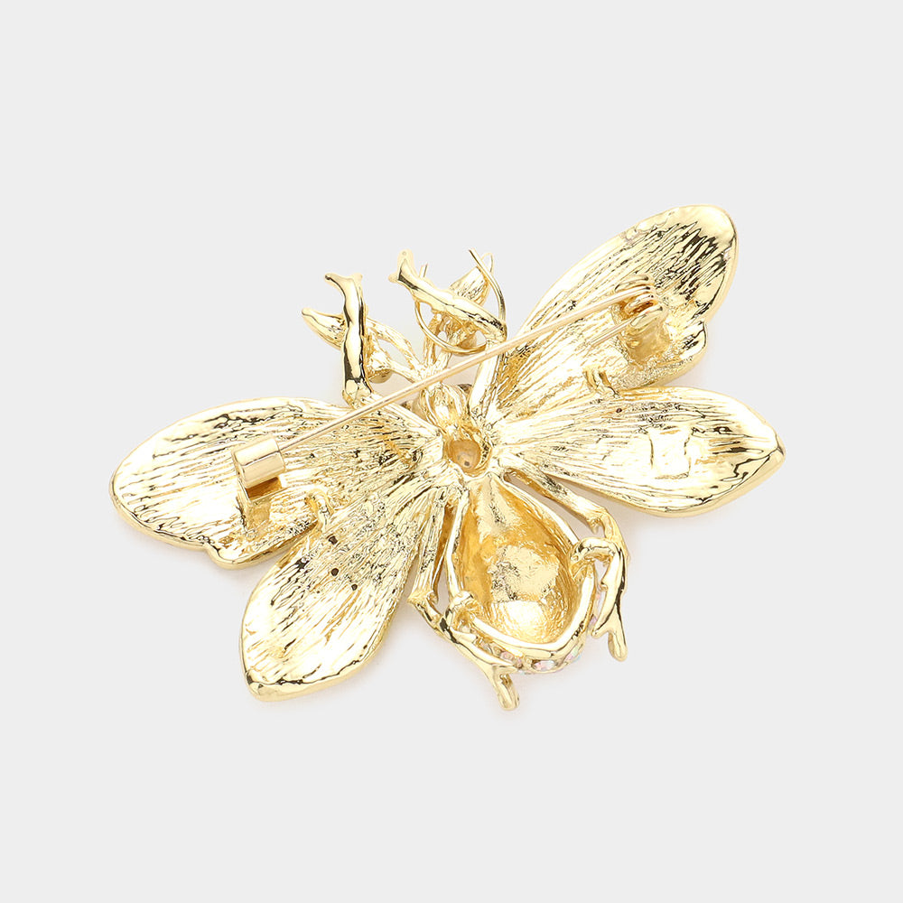 iLLASPARKZ Rhinestone Embellished Honey Bee Pin Brooch