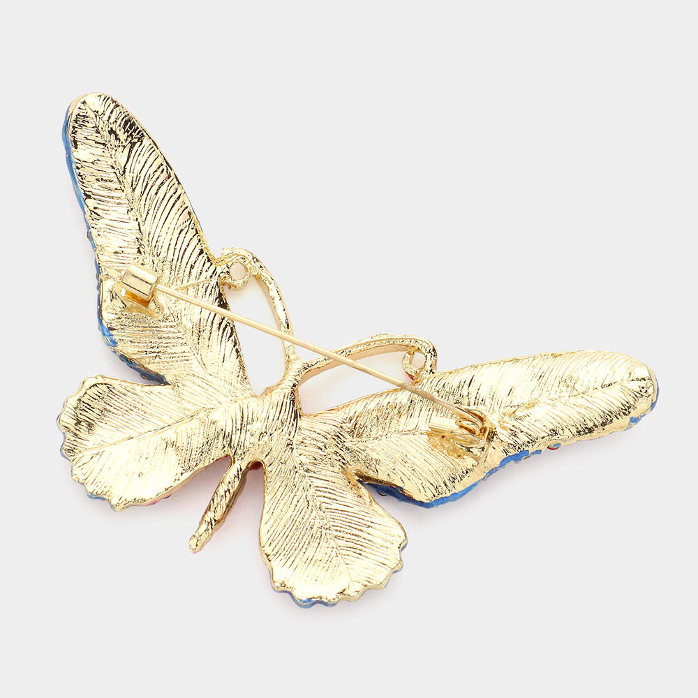 iLLASPARKZ Butterfly Rhinestone Pave Brooch