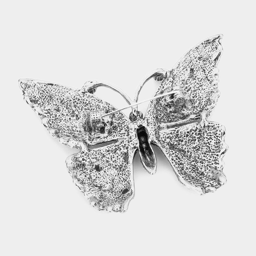 iLLASPARKZ Bubble Stone Embellished Butterfly Pin Brooch